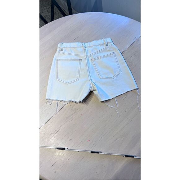 ZARA TAN DENIM JEAN SHORTS HIGH RISE WOMENS SIZE 2 - Picture 7 of 9